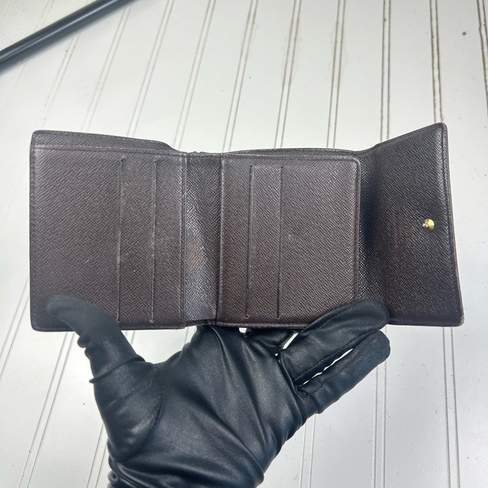 Louis Vuitton Portefeuille Elise Damier Wallet Women Brown One Size - Picture 4 of 10